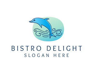 Marine Ocean Dolphin  logo design