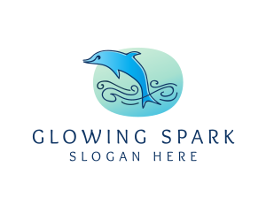 Marine Ocean Dolphin  logo design