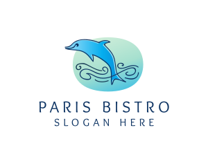 Marine Ocean Dolphin  logo design