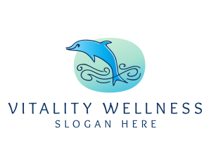 Marine Ocean Dolphin  logo design