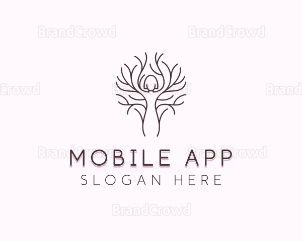 Tree Woman Beauty Logo