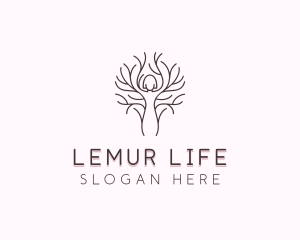 Tree Woman Beauty logo design