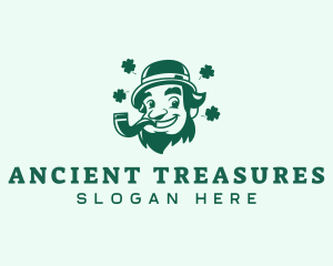 Leprechaun Smoking Charm logo design