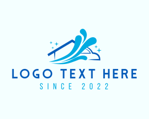 House Cleaning - House Car Cleaner Washing logo design