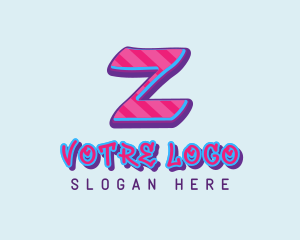 Pop Culture - Pop Graffiti Art Letter Z logo design
