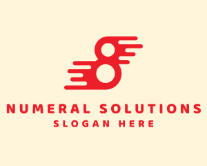 Numeral - Speed Delivery Number 8 logo design