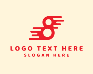 Eighth - Speed Delivery Number 8 logo design