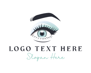Lash Extension - Eye  Makeup  Beauty logo design