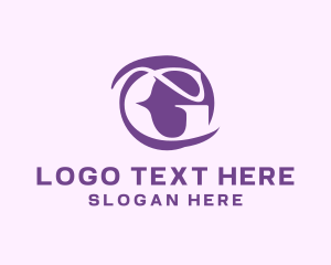 Lettering - Fancy Purple Letter G logo design