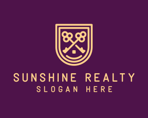 Real Estate Mansion Badge logo design