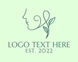 Herbal - Beautiful Green Face logo design