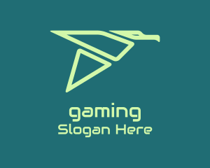 Green Geometric Bird Logo