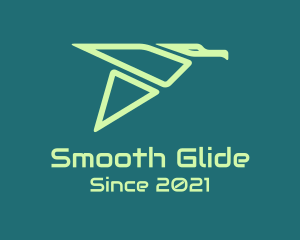 Glide - Green Geometric Bird logo design