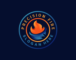 Fire Ice HVAC logo design