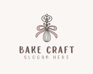 Whisk Ribbon Baking logo design