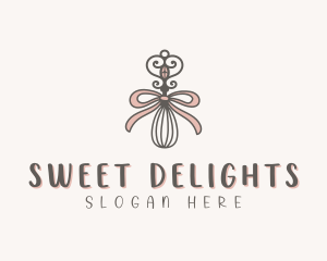 Whisk Ribbon Baking logo design