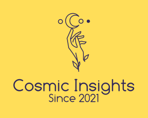 Astrology - Minimalist Astrology Moon Hand logo design