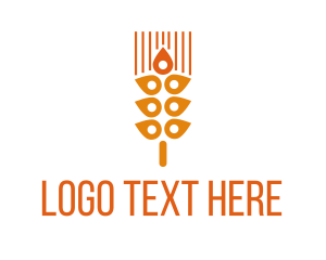 Wheat - Grain Location Pin logo design