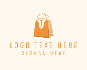 Shopping Bag - Light Bulb Bag logo design