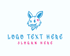 Smoking Rabbit Mural Logo