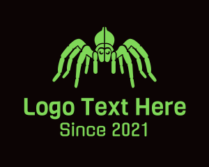Online Game - Neon Gaming Spider logo design