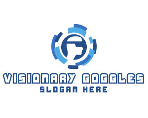 Goggles - VR Goggles Man logo design