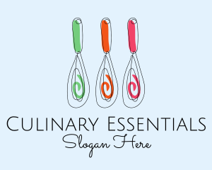 Baking Whisk Culinary  logo design