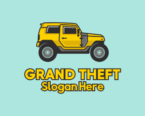 Garage - Yellow Off Road Truck logo design