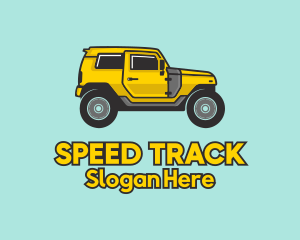 Garage - Yellow Off Road Truck logo design