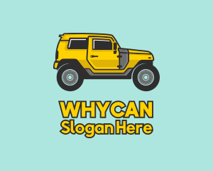 Car - Yellow Off Road Truck logo design