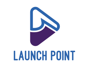 Start - Blue & Purple Play logo design