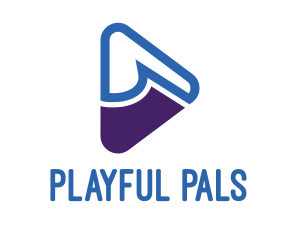 Blue & Purple Play logo design