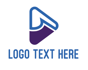 Multimedia - Blue & Purple Play logo design