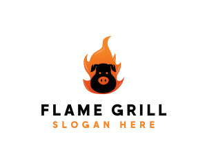 Grill - Grill BBQ Flame logo design