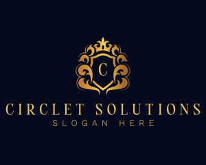 Circlet - Royal Luxury Crown Shield logo design