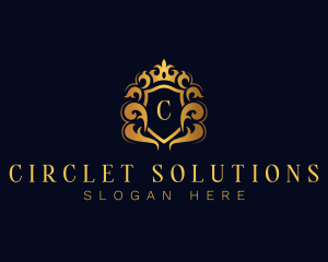 Royal Luxury Crown Shield logo design