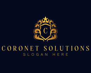 Royal Luxury Crown Shield logo design