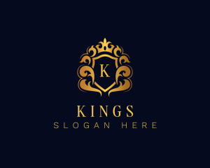 Royal Luxury Crown Shield logo design