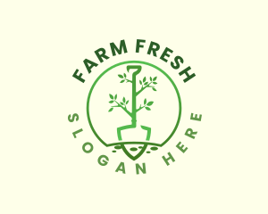 Shovel Tree Farmer logo design