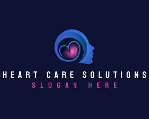 Mental Health Heart Support logo design