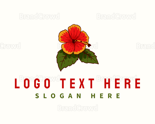 Hawaii State Flower Hibiscus Logo