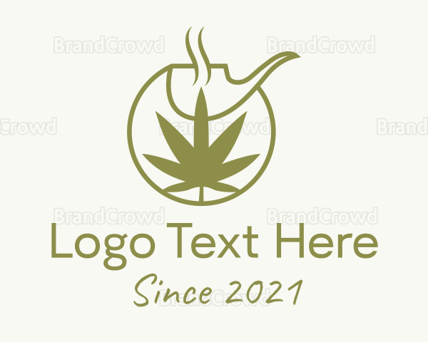 Marijuana Pipe Smoke Logo