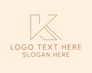 Abtract - Geometric Business Letter K logo design