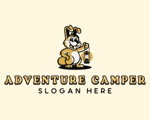 Lamp Bunny Camper logo design