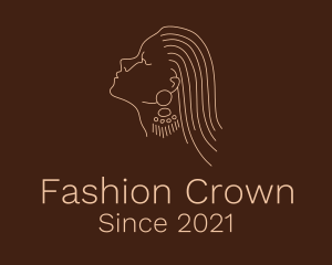 Woman Fashion Earring  logo design