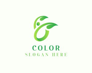 Yoga - Human Leaf Spa logo design