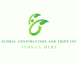 Vegetarian - Human Leaf Spa logo design