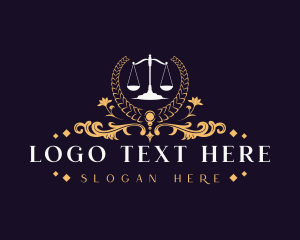 Judiciary - Justice Scale Law Firm logo design