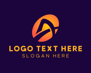 Negative Space - Digital Business Letter A logo design