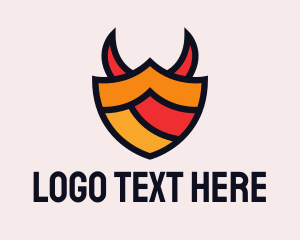 Knight - Gaming Shield Horns logo design